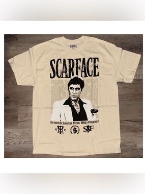 NWT lMen's Bling Scarface Shirt Size XL